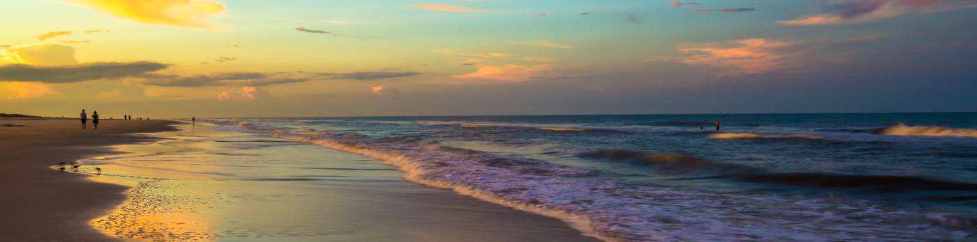 People on a beach.
