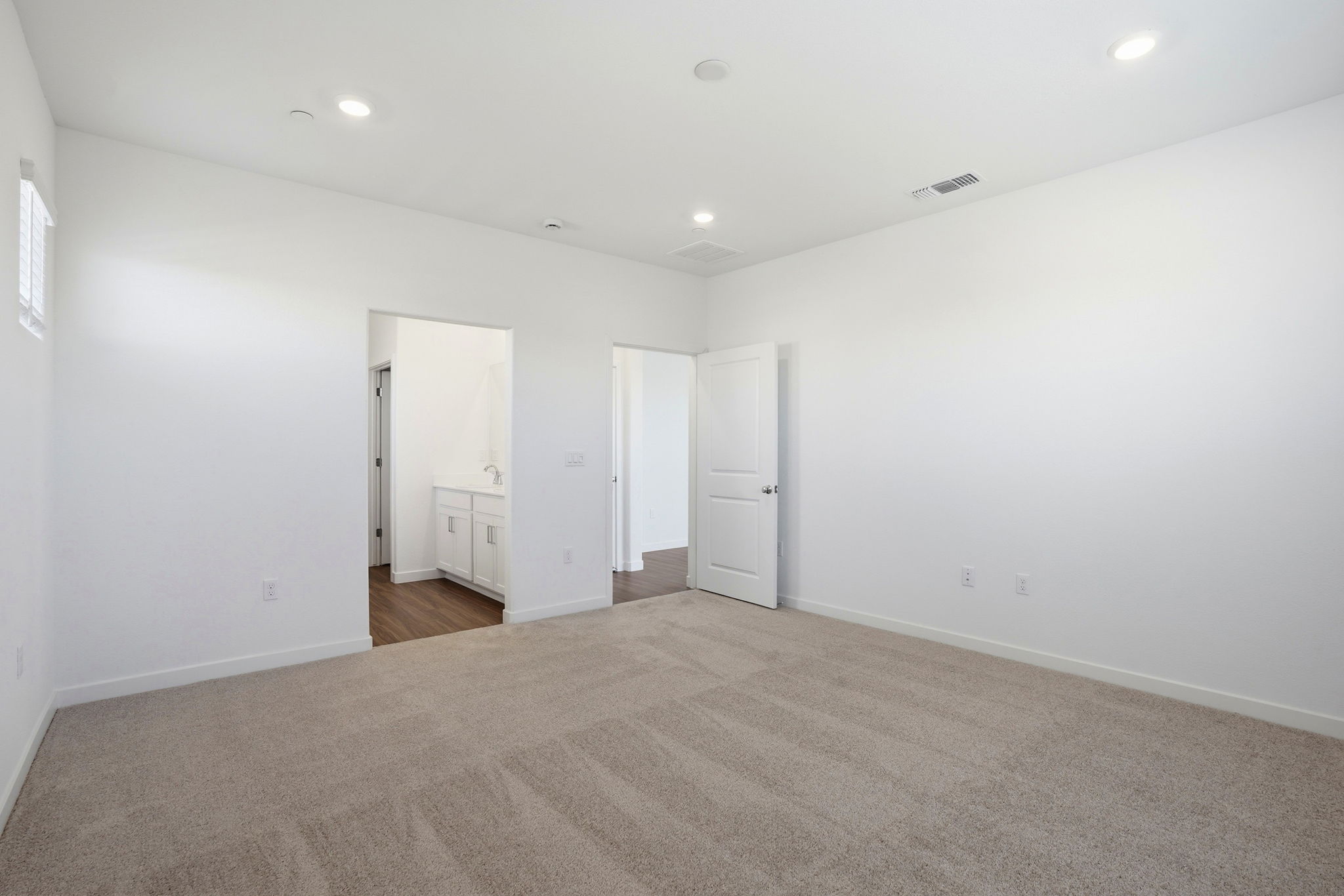 A room with white walls.