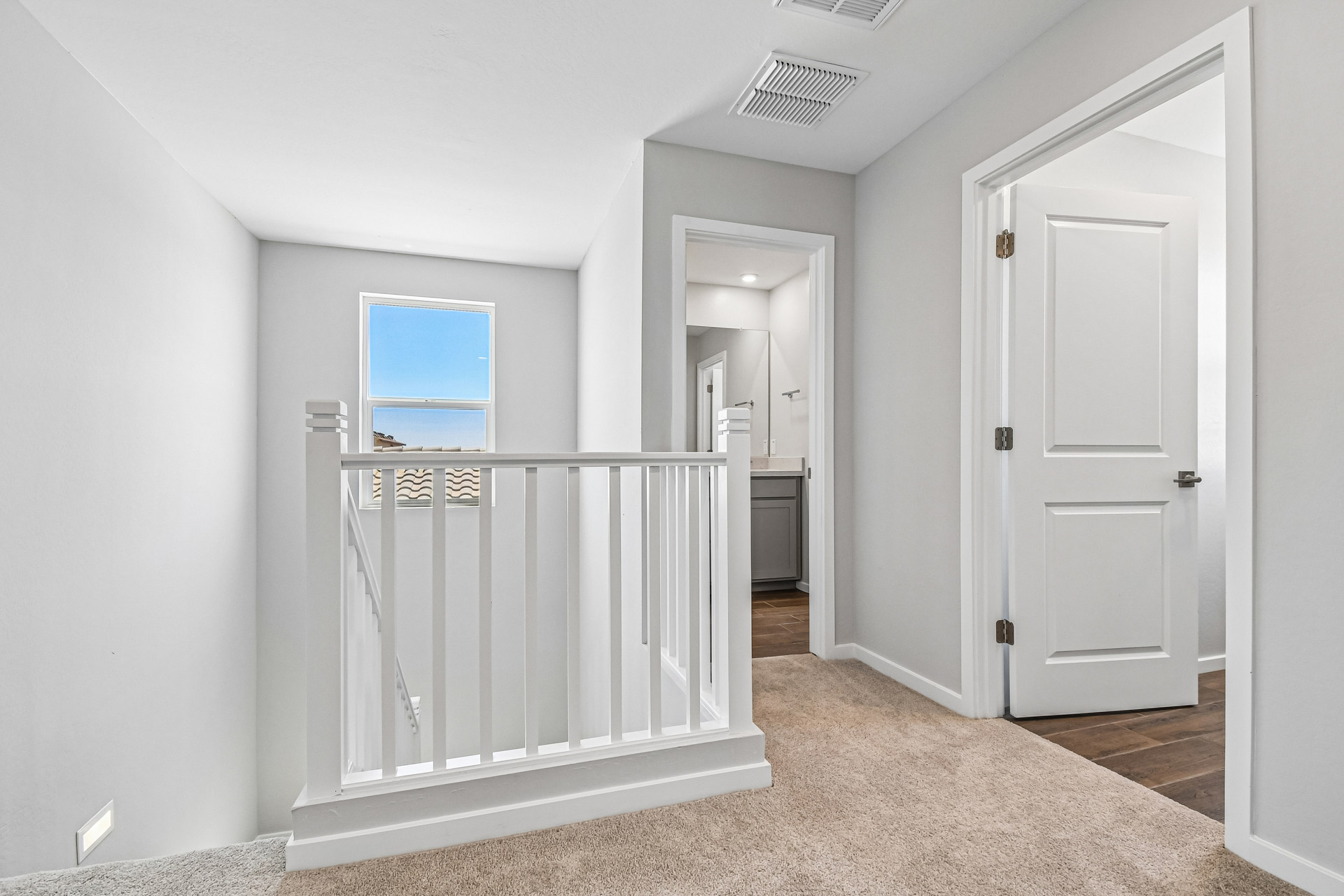 A room with white doors.