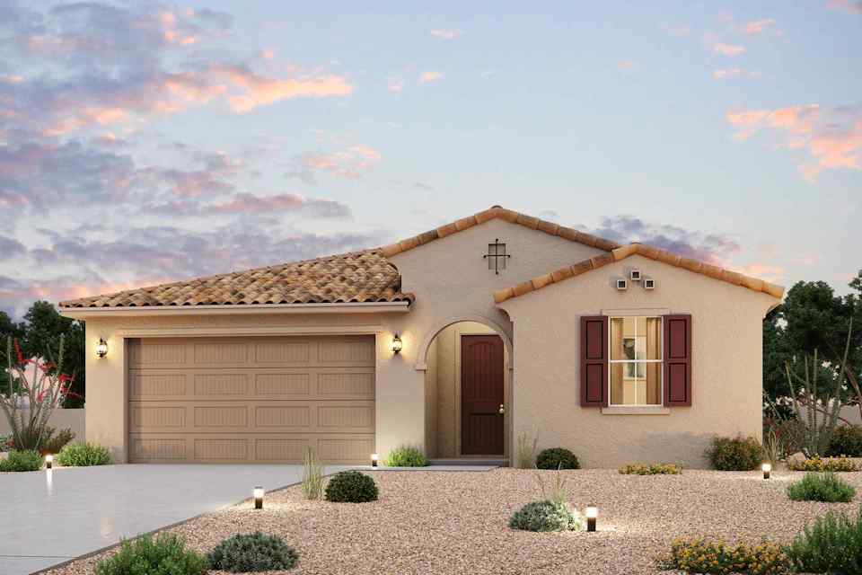 A house with a garage.