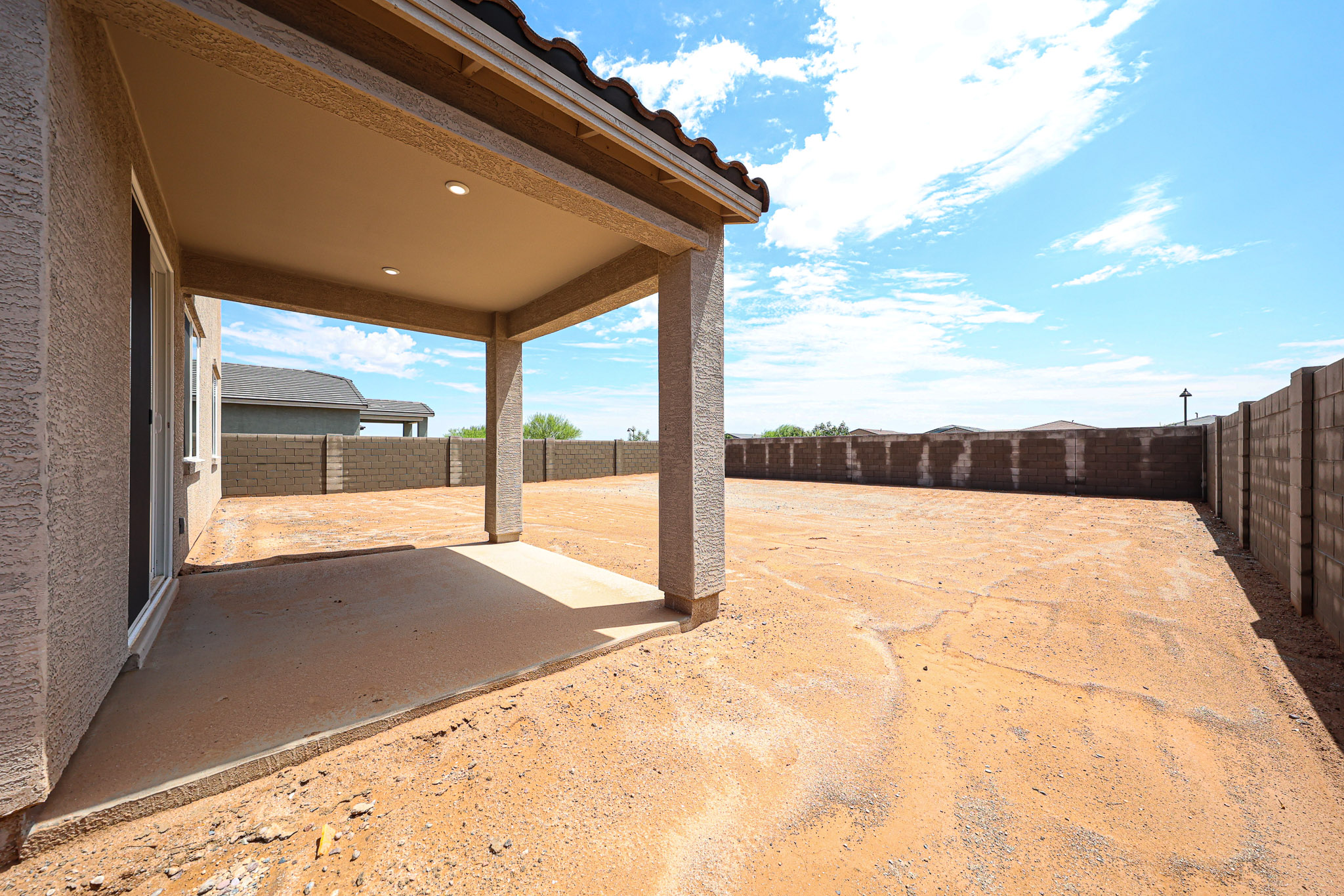 A building with a fence around it.