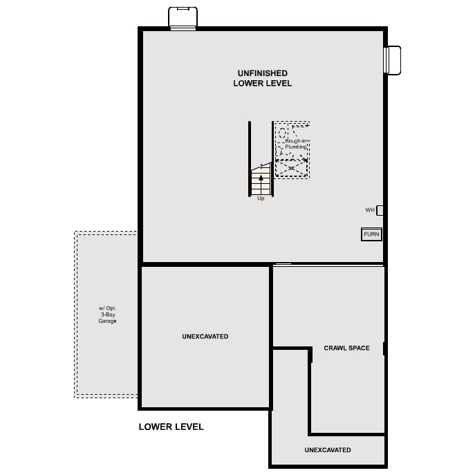 Diagram. floorplan illustration Cumberland Standard Basement