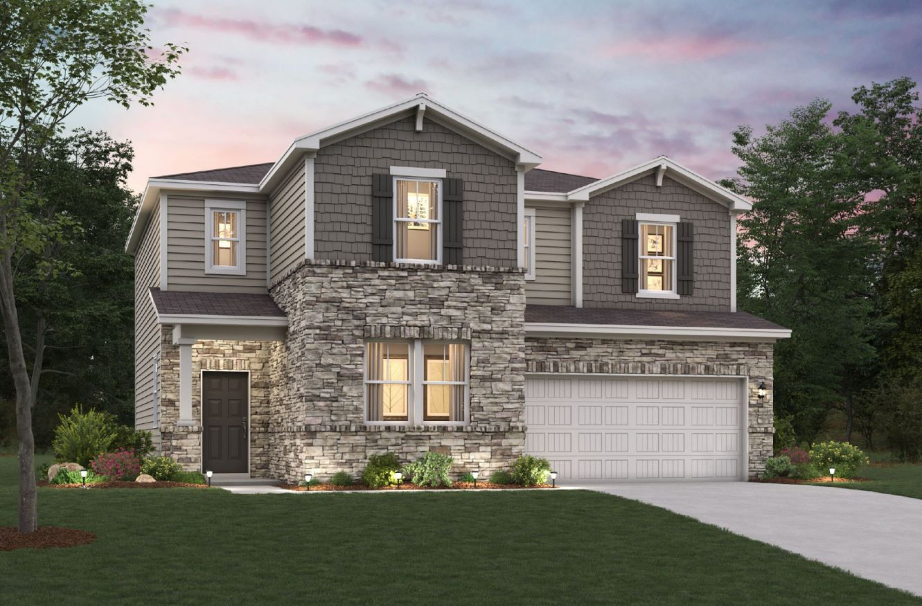 A house with a garage.