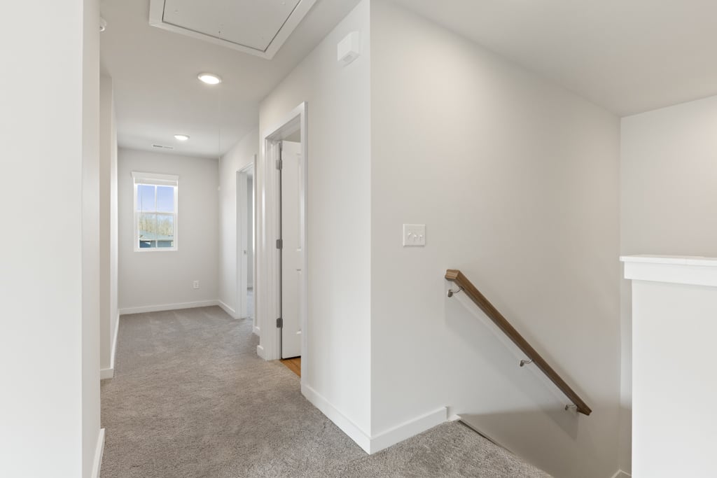 A staircase in a room.