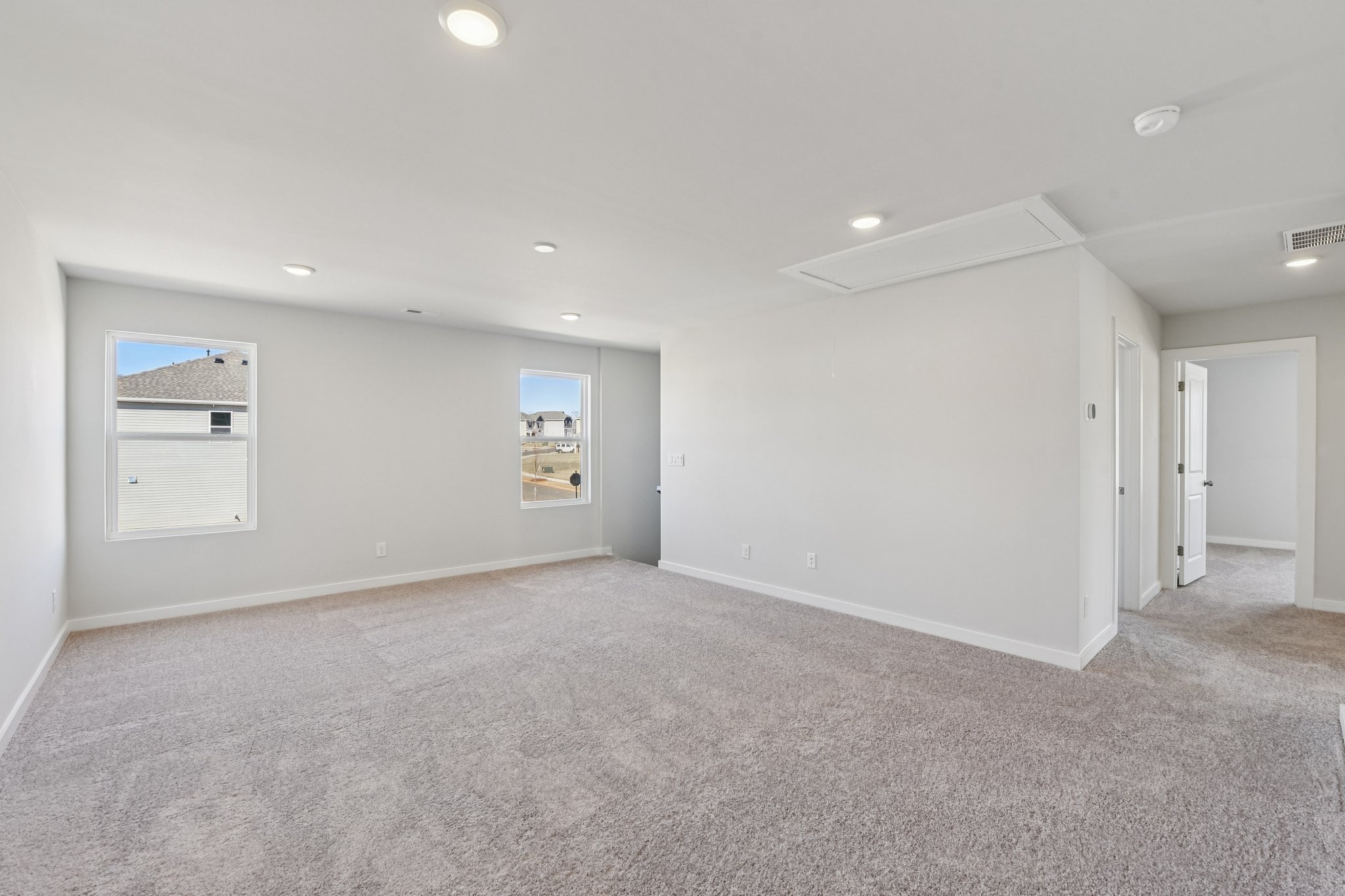 A room with white walls.