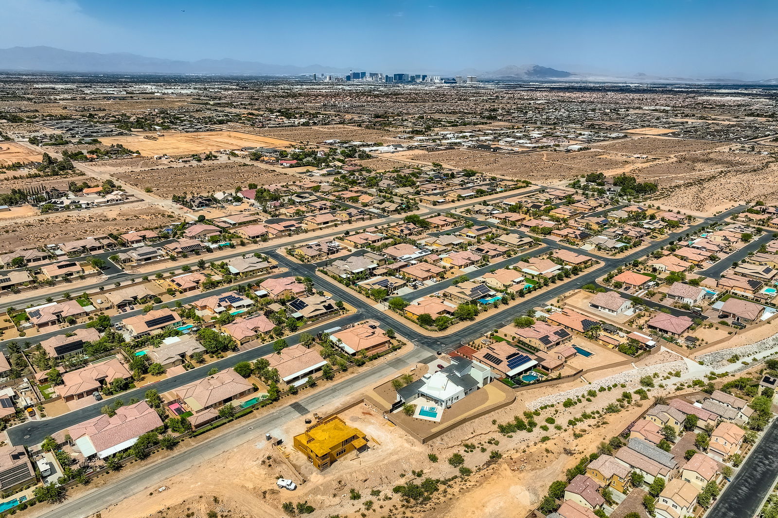 A city with many buildings.