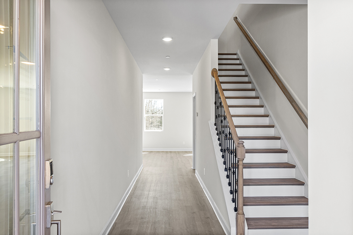 A staircase in a house.