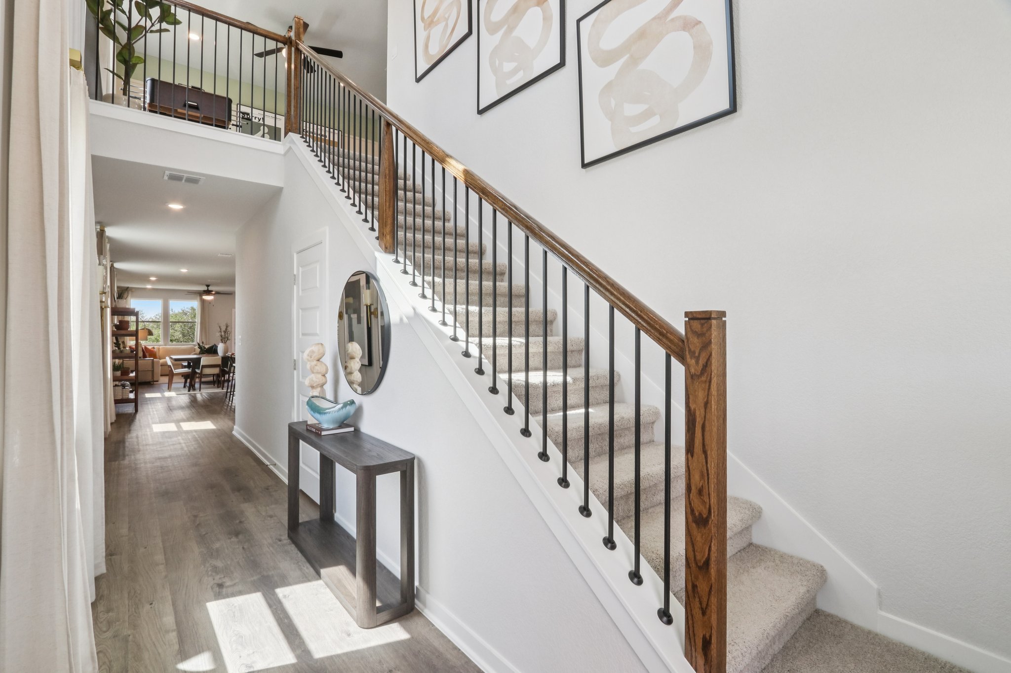 A staircase in a house.