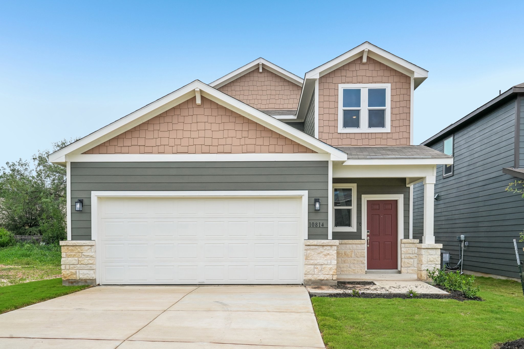 A garage in a house.