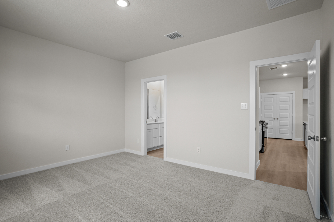 A room with white doors.