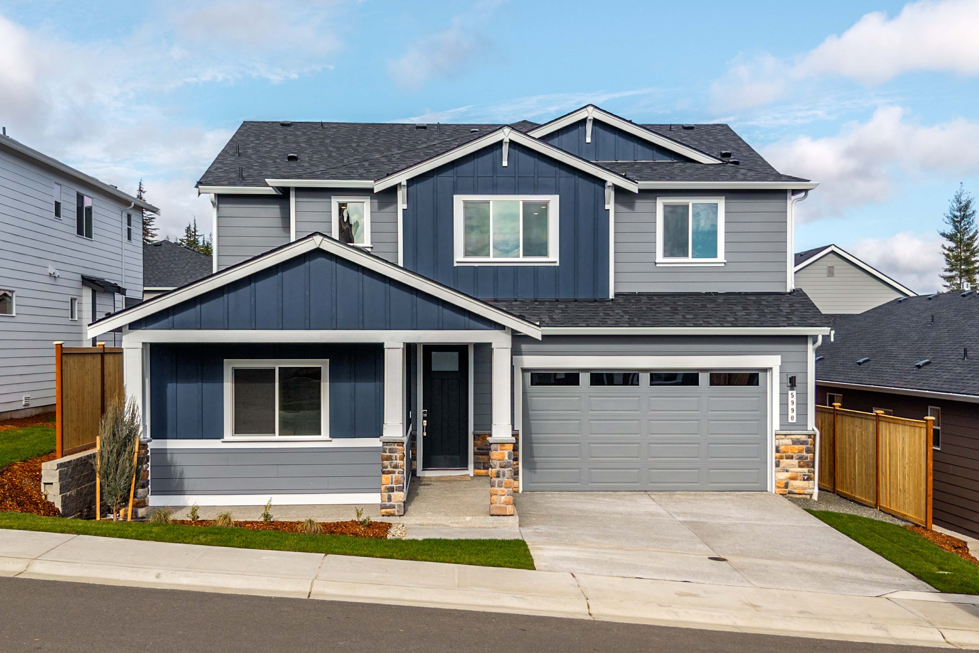 A house with garages.