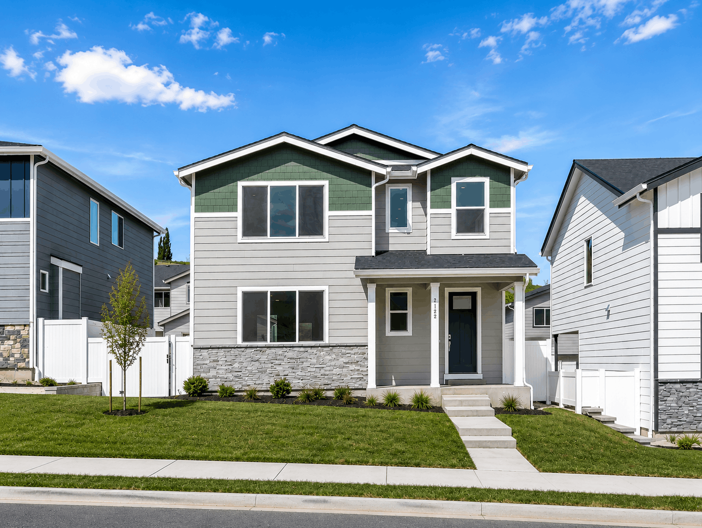 A row of houses.
