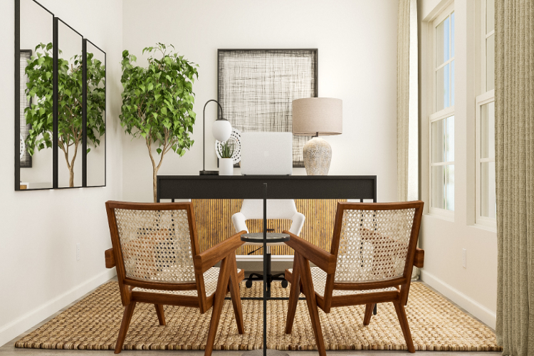 A table with chairs around it.