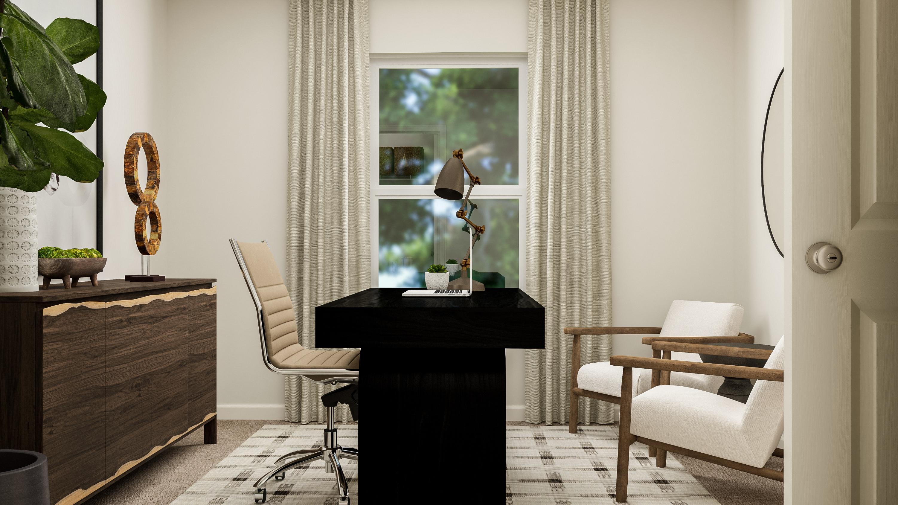 A room with a piano and chairs.