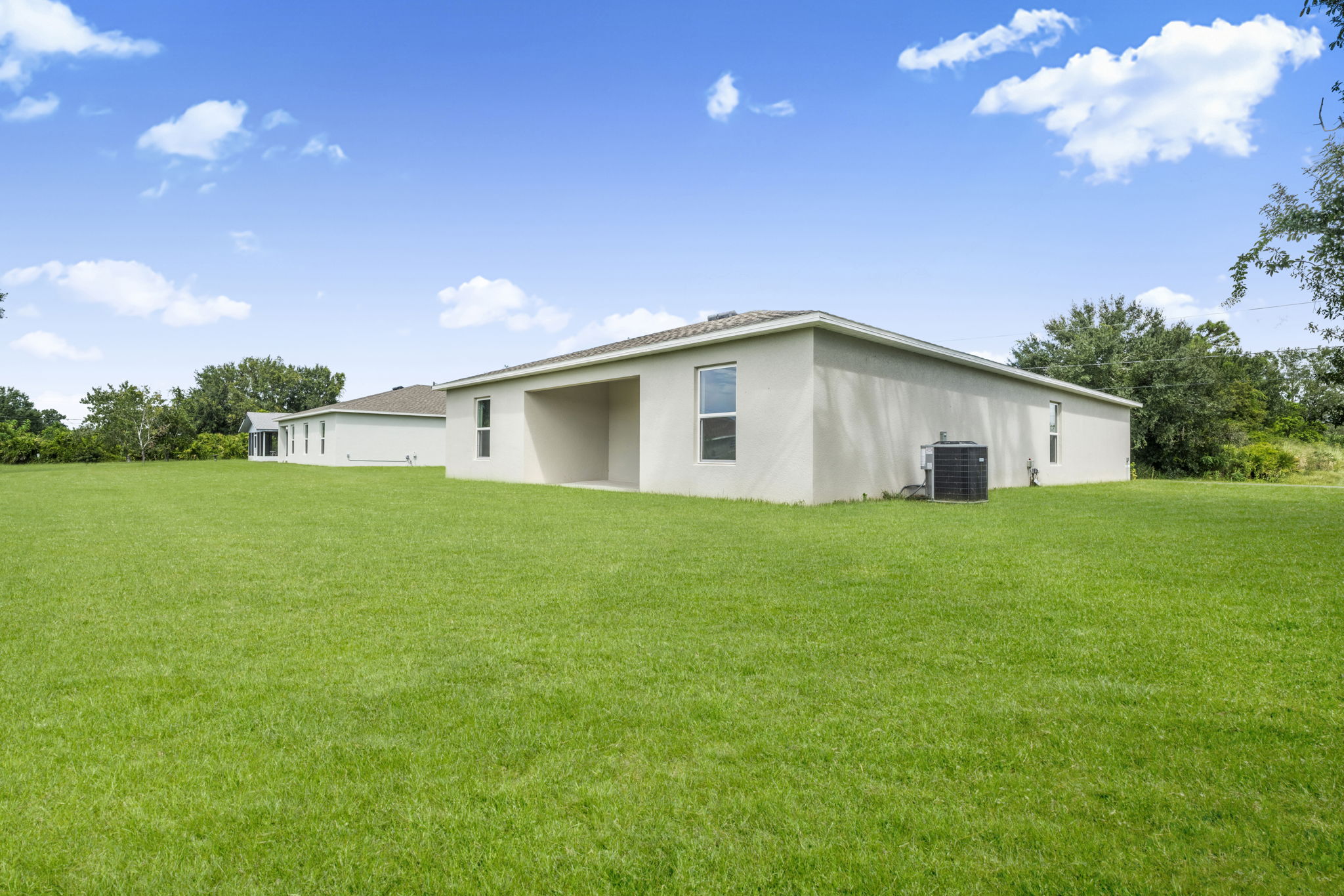 A house with a garage.